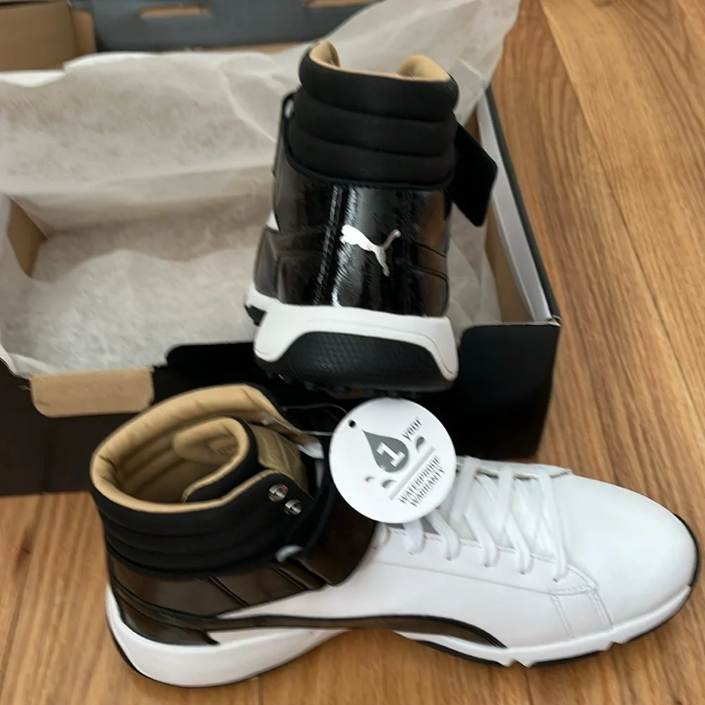 New in box Puma youth titantour ignite hi-top golf shoes Sz 6 - Picture 9 of 12